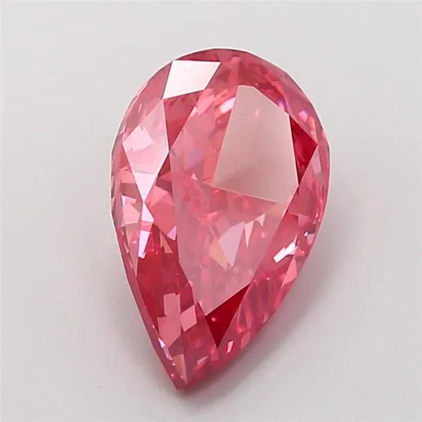 3.10ct Pear Lab Grown Diamond (Colour Fancy Vivid Pink, Clarity VS1, IGI Certified)