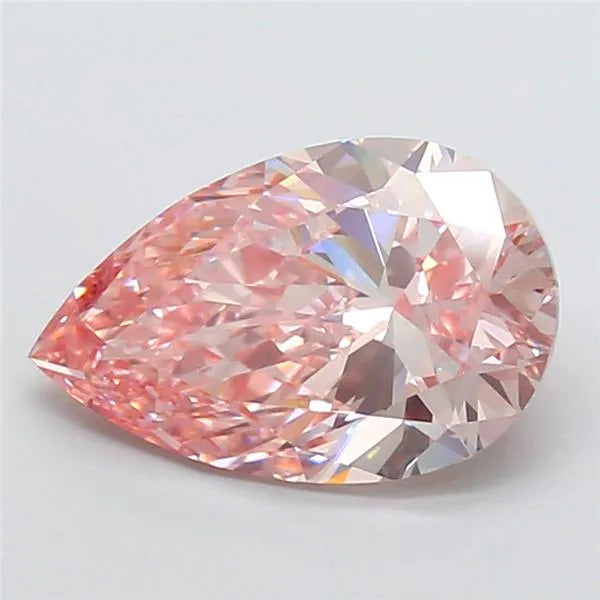 4.02ct Pear Lab Grown Diamond (Colour Fancy Intense Pink, Clarity VVS2, IGI Certified)