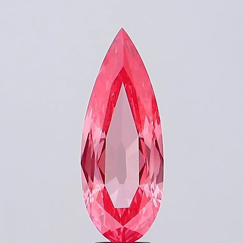 4.05ct Pear Lab Grown Diamond (Colour Fancy Vivid Pink, Clarity VVS1, IGI Certified)