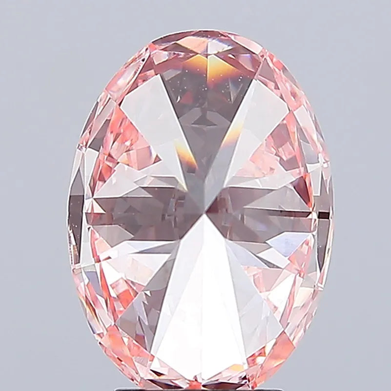 4.29ct Oval Lab Grown Diamond (Colour Fancy Vivid Pink, Clarity VVS2, IGI Certified)
