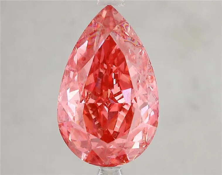 5.06ct Pear Lab Grown Diamond (Colour Fancy Vivid Red, Clarity VS1, IGI Certified)