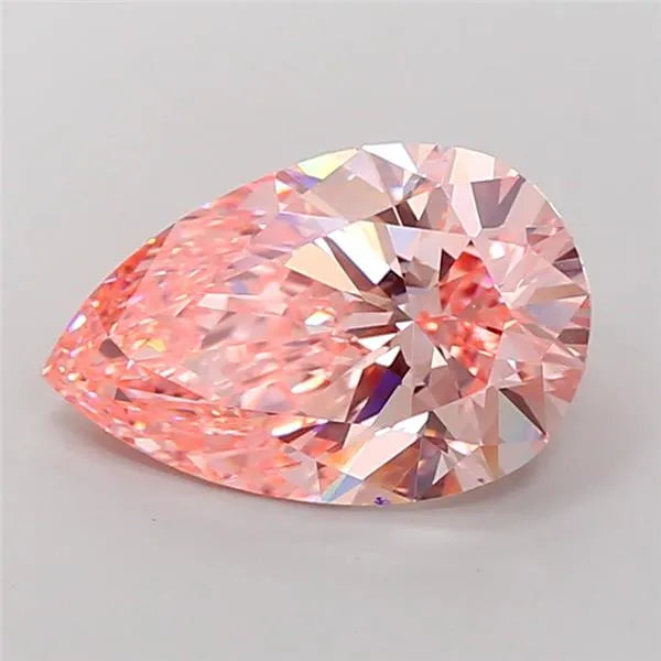5.07ct Pear Lab Grown Diamond (Colour Fancy Vivid Pink, Clarity VVS2, IGI Certified)